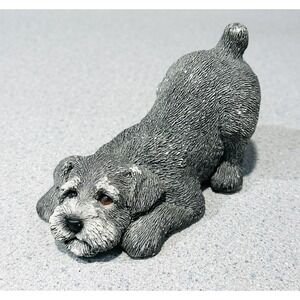 Retro Whiskers By Martha Carey Gray Dog Figurine #2606 EUC
